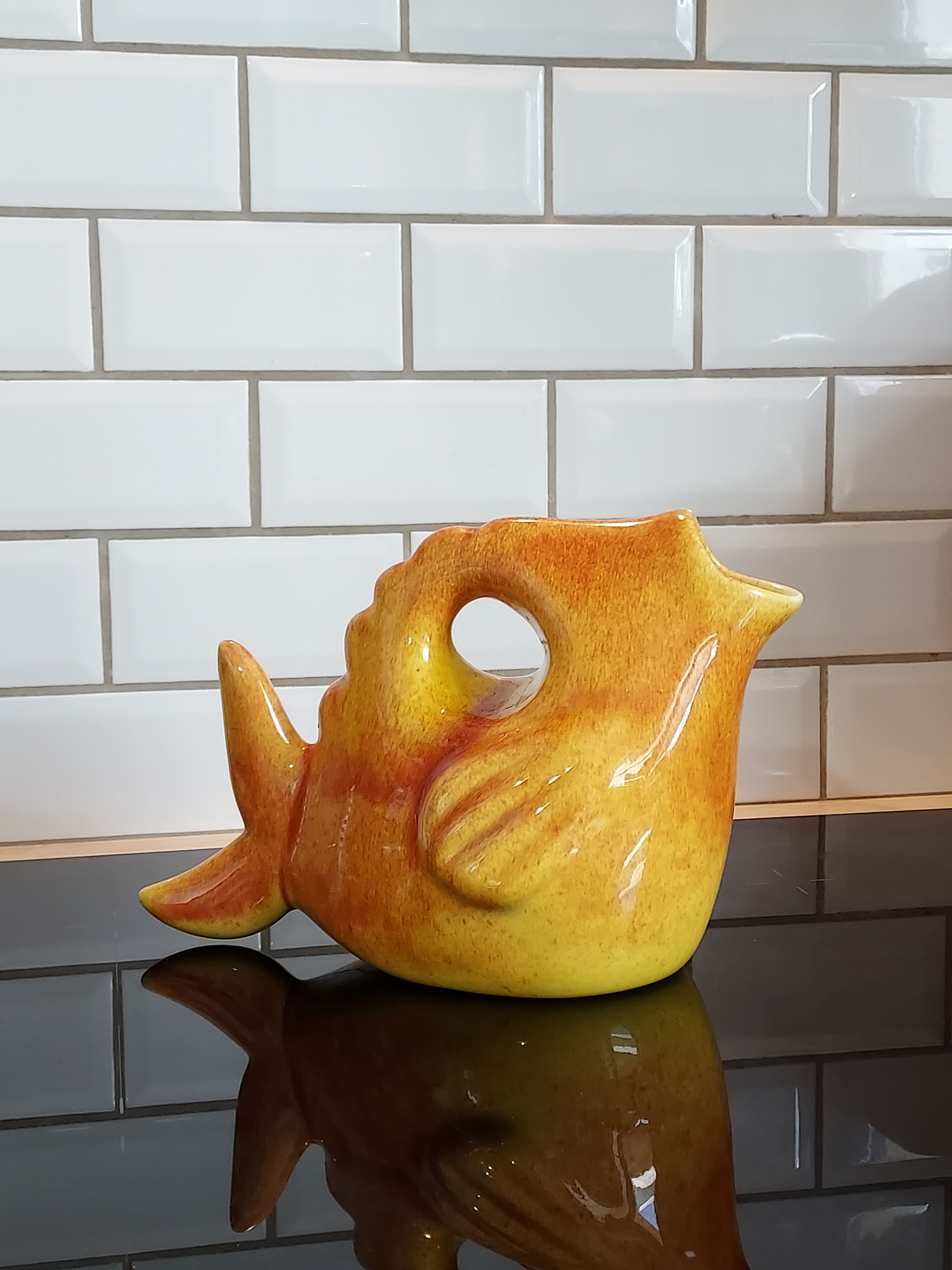 Ceramic fish pitcher