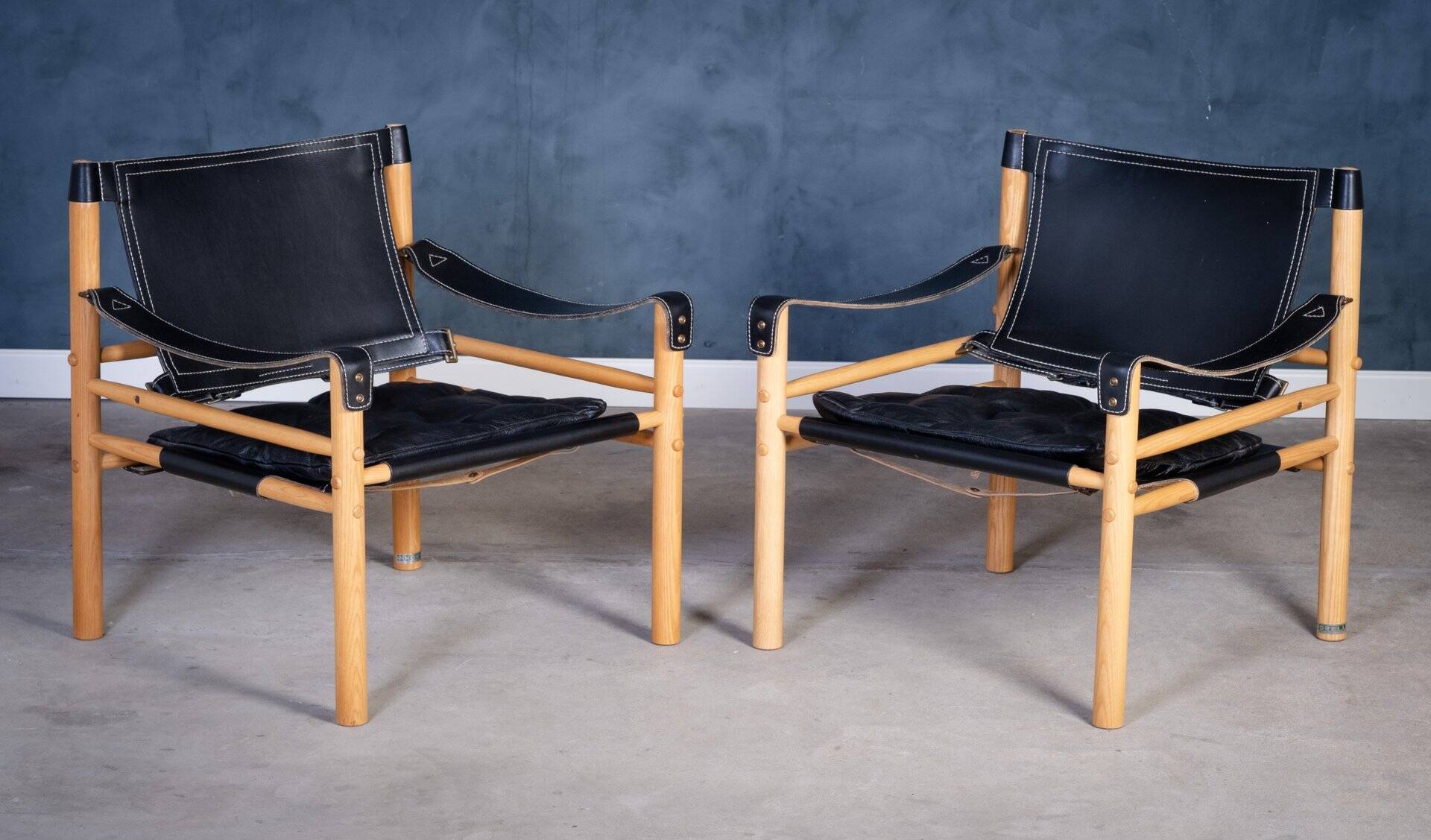 Safari Chair Set by Arne Norell for Arne Norell Ab Sweden, 1960s
