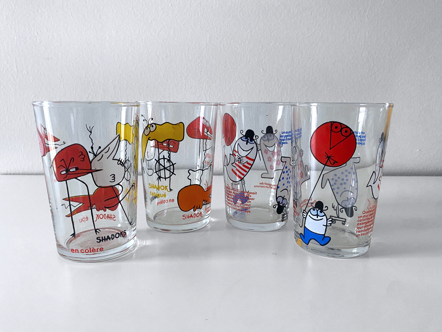 4 collector's glasses The Shadoks