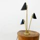 Italian three-headed brass lamp, 50s design