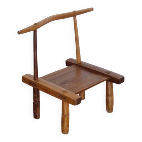 Chaise vintage brutaliste ''Baoulé'' 1950