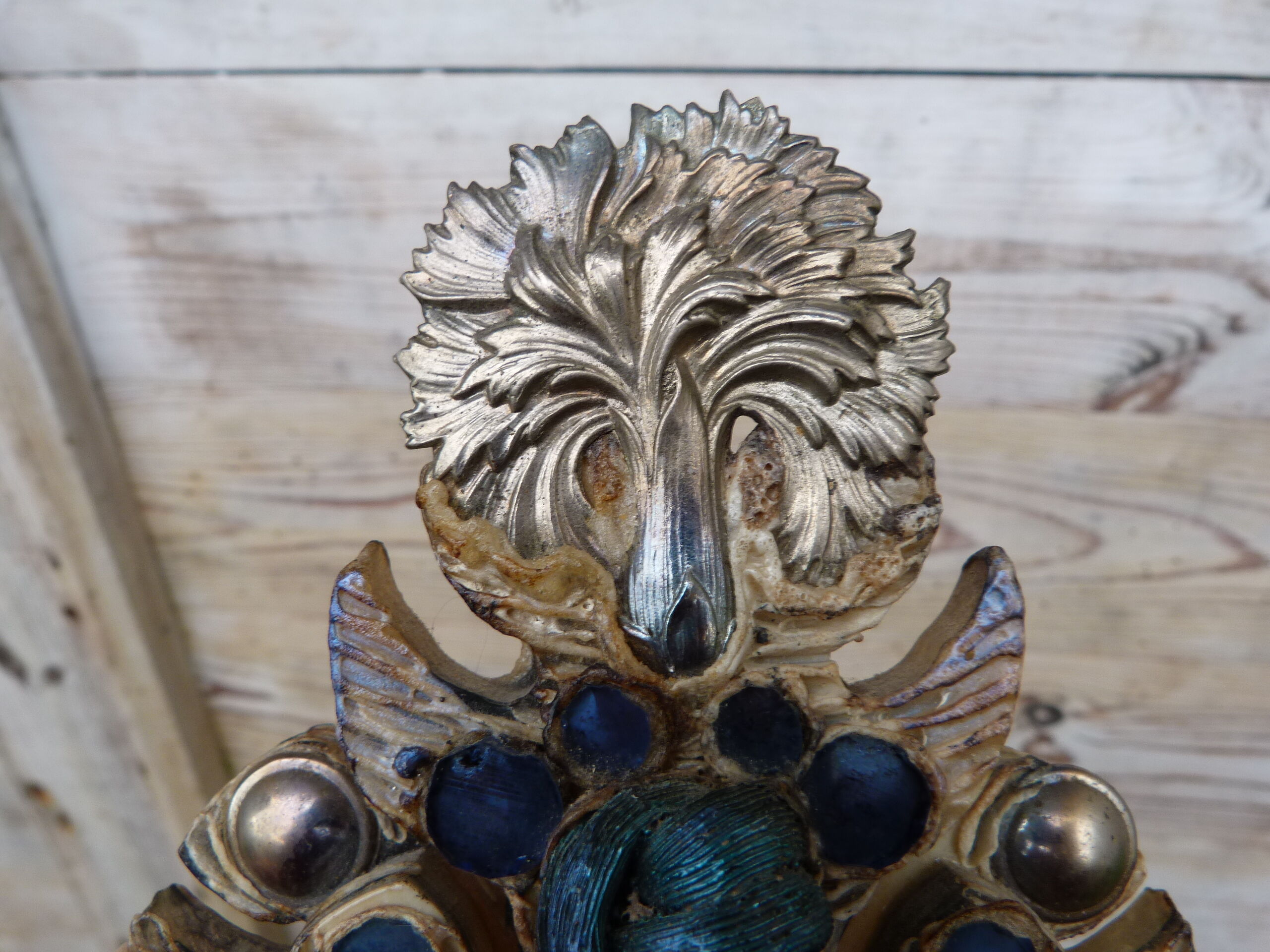 Old mirror in Talosel student Line Vautrin signed Lemanceau