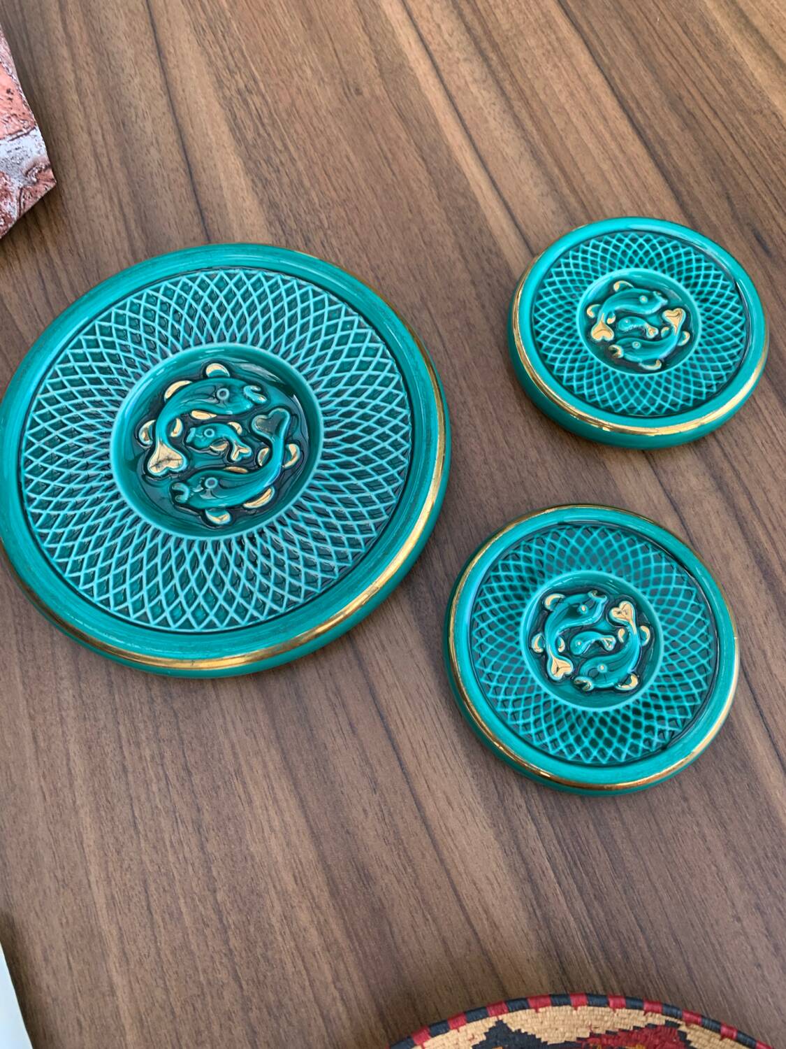 Art Deco Coasters and Bottle Holders