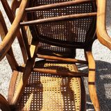 4 chairs Louis Philippe canné