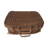 Suitcase round Wicker vintage