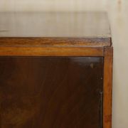 Art Deco governess wardrobe in burr walnut by Waring & Gillow