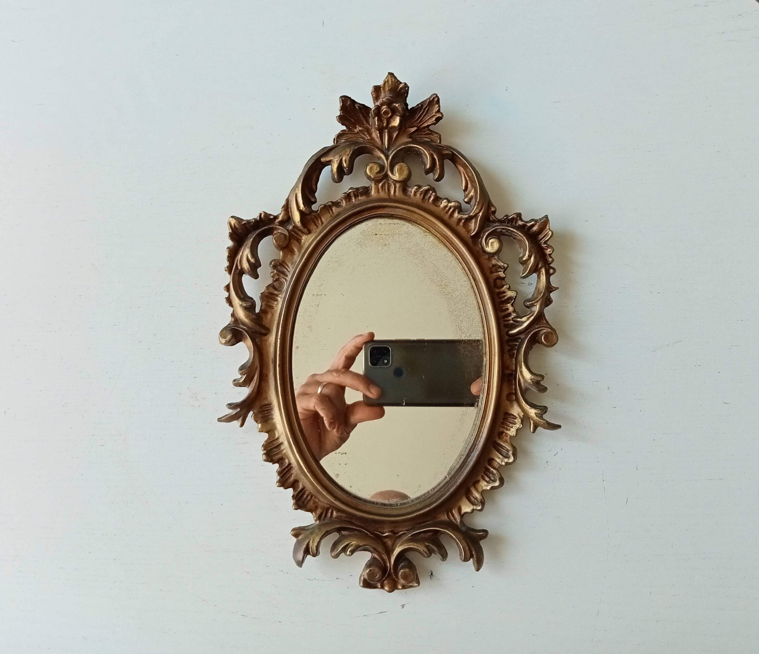 Vintage Italian baroque mirror 1950s 29.5*20