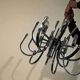 Chrome vintage chandelier / suspension with 6 light points