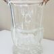 Champagne bucket in cut, engraved, thick crystal, signed "cristal de Lorraine"