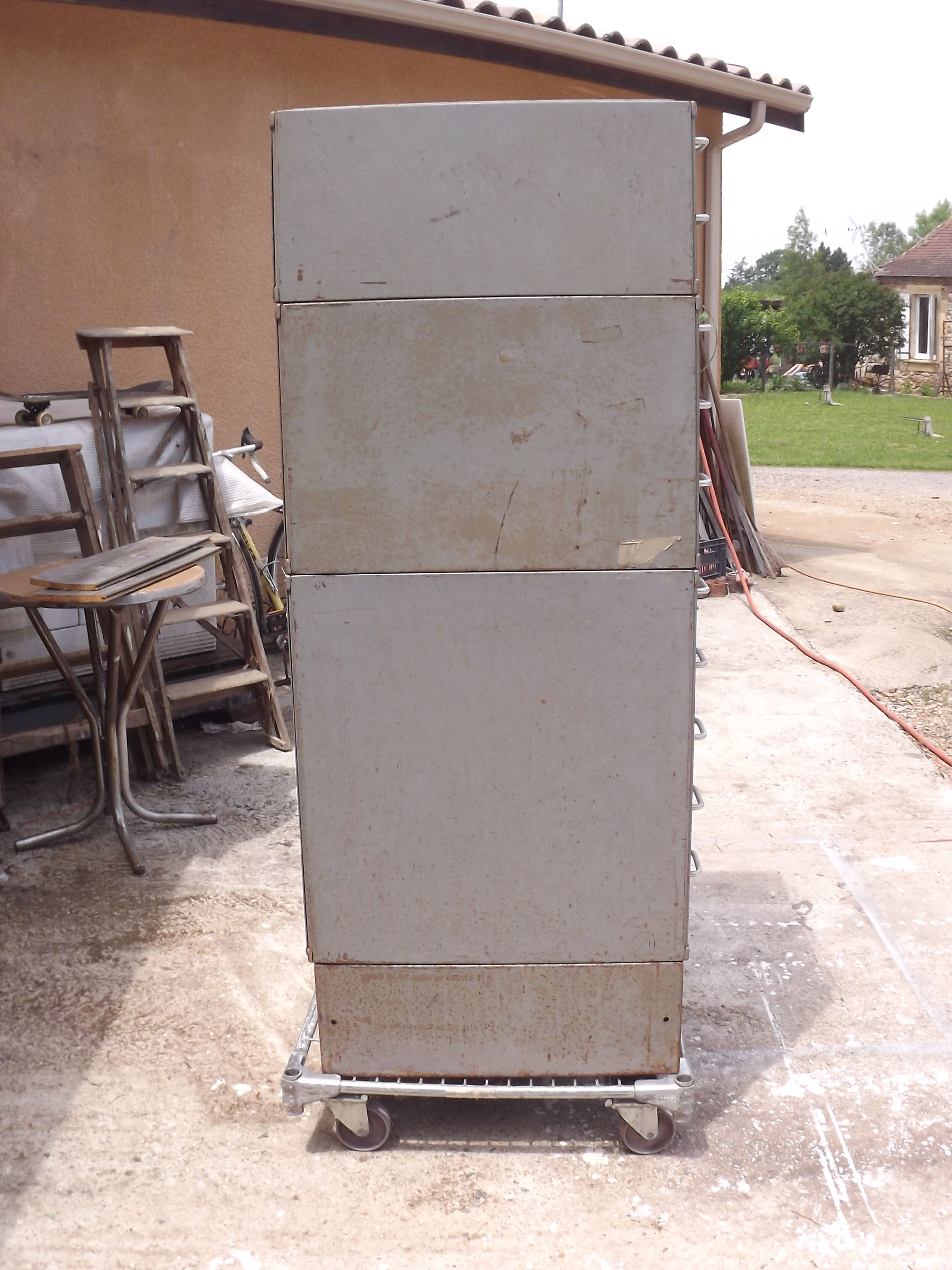 Industrial iron furniture has mecan epa brand lockers