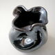 Vintage vase black iridescent 1950