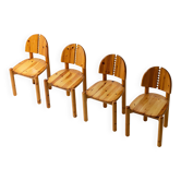 Chaises de salle à manger en pin par Rainer Daumiller