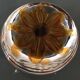 Sulfure presse-papier fleur orange ambre daum france