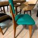Paire de chaises en vinyle vert, années 50-60