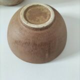 Vintage stoneware country house brunch service – teapot and bowls