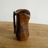 French Sculptural Wooden Pitcher Attr. to Alexandre Noll, 1960s