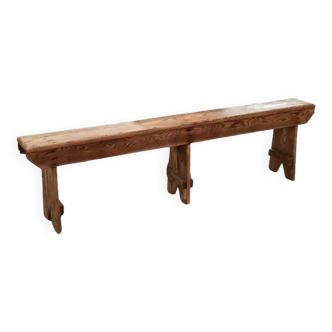 Rustic wooden bench