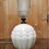 Lampe design art deco céramique signée craquelé 30's