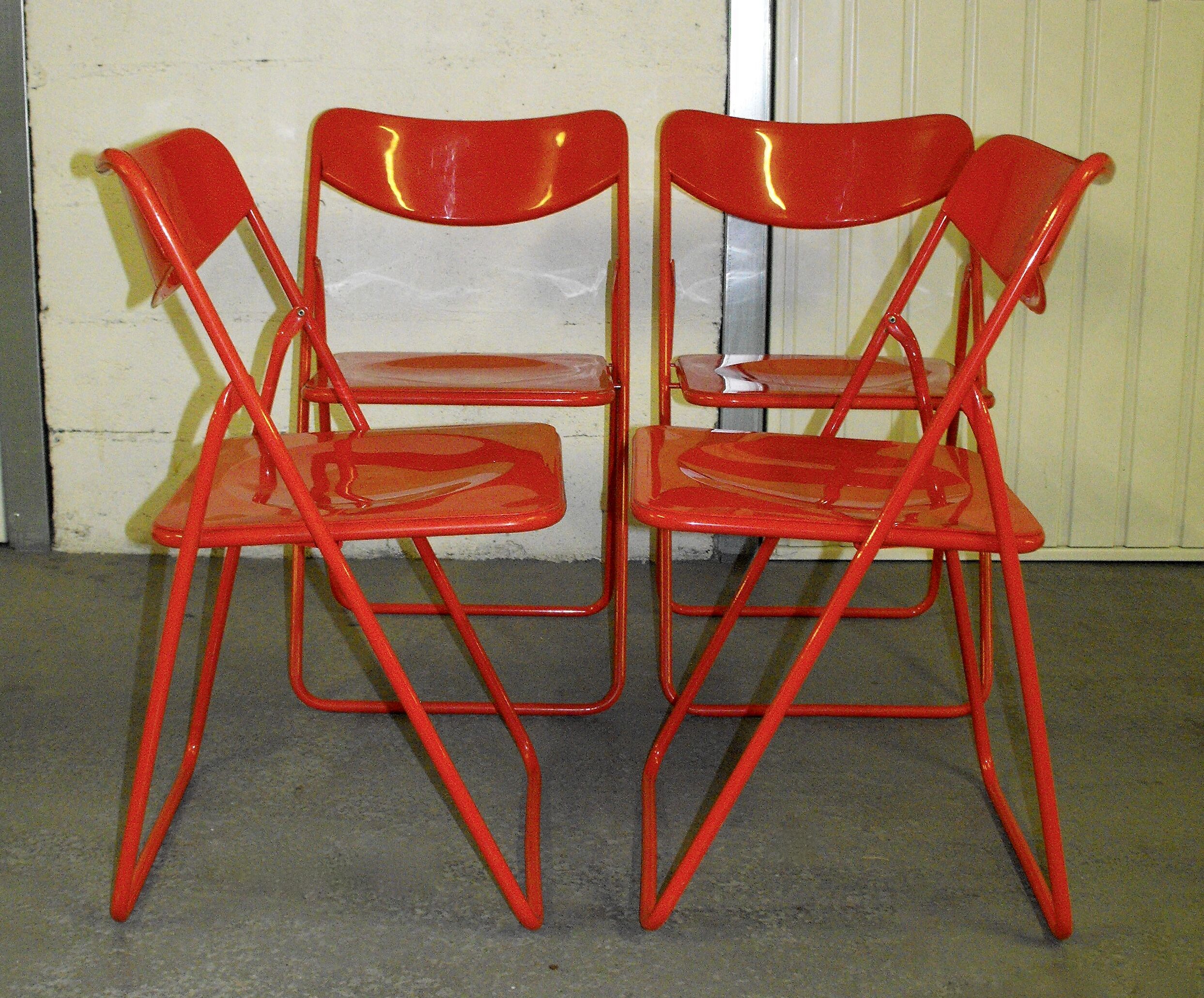 Lot de 4 chaises pliantes " Tedkla " Ikea années 80