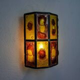 Brutalist wall lamp by Felipe Derflingher for Feders, blown glass, 1960, Mexico