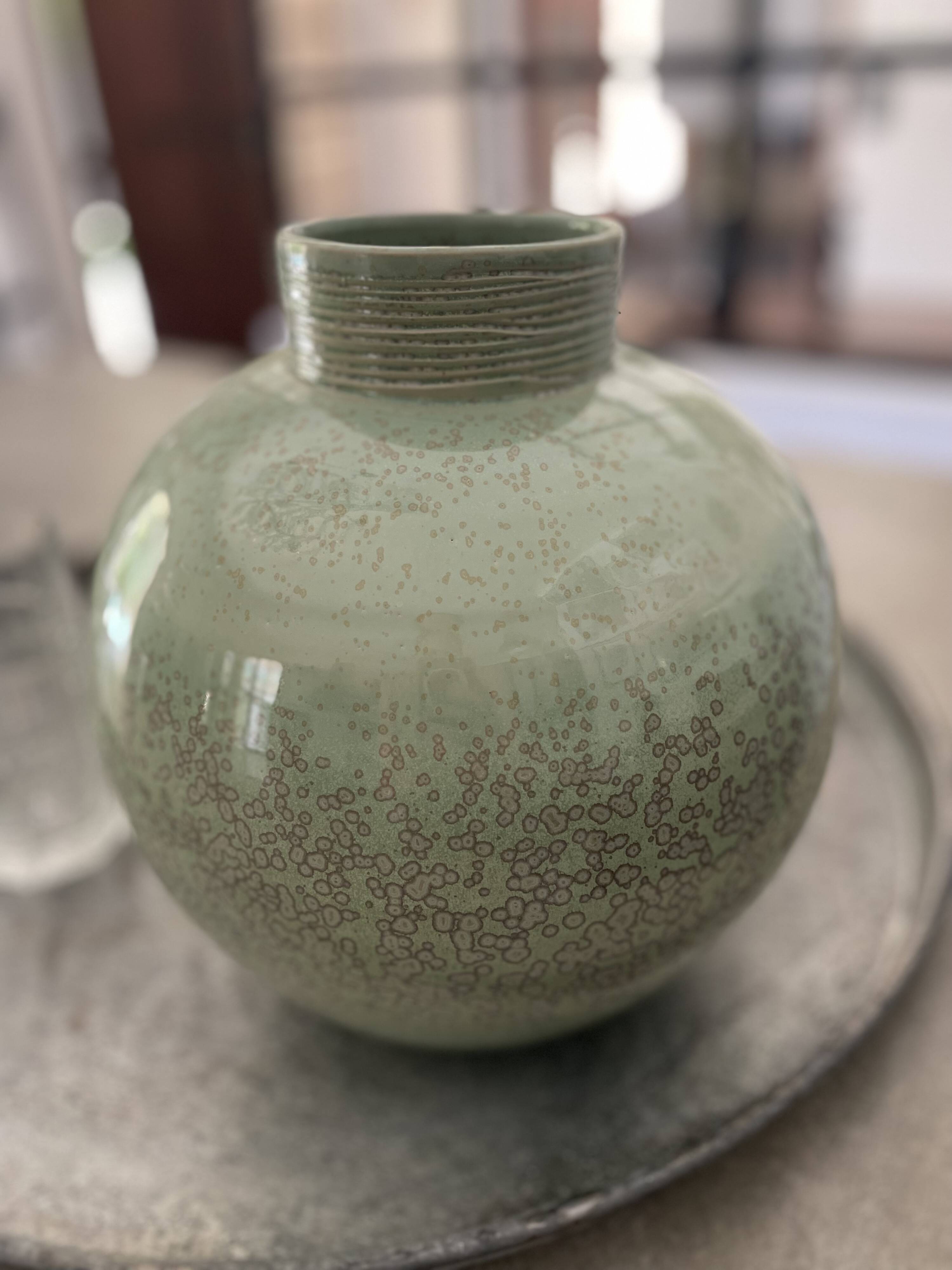 Ceramic ball vase