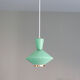 Green diabolo pendant lamp with gilding chandelier vintage luminaire
