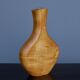 Maple Wood and Glass Sculptural Vase, 1980