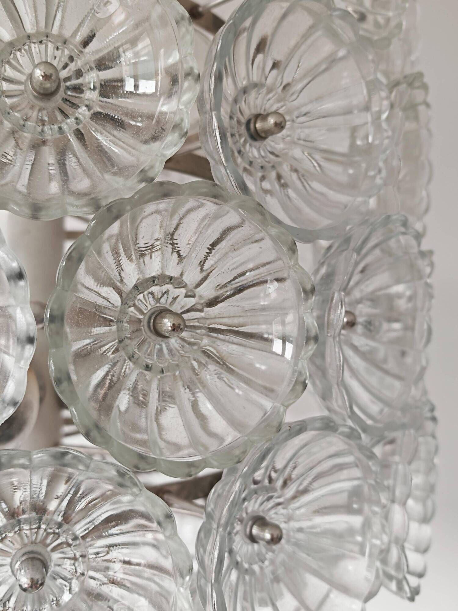 Large floral chandelier Mid Century Modern attributed to Emil Stejnar 1970s
