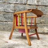 Chair fauteuil enfant vintage in bois by Baumann 1950