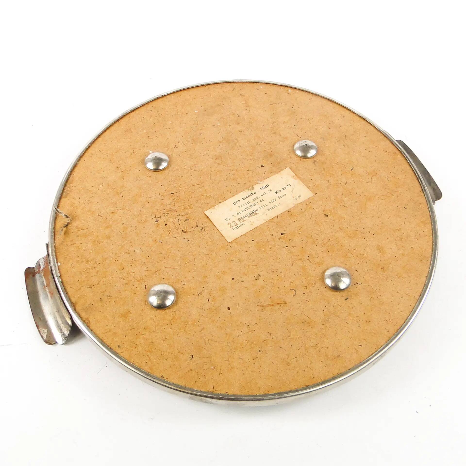 Art Deco tray, silver-plated brass, OPP Jihlava, Czechoslovakia, 1960s