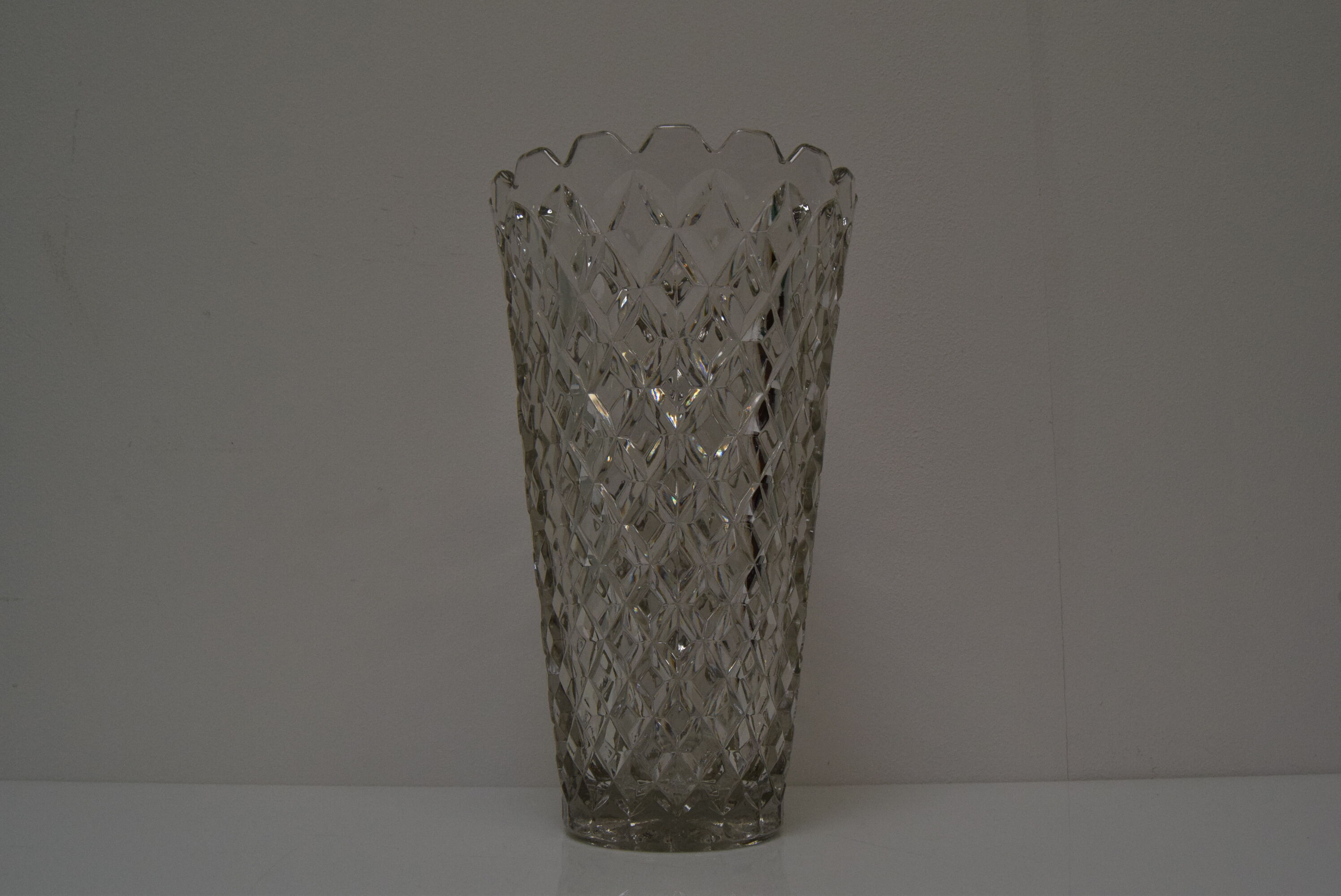 Mid-century Glass Vase,by Glasswork Novy Bor,1960's.