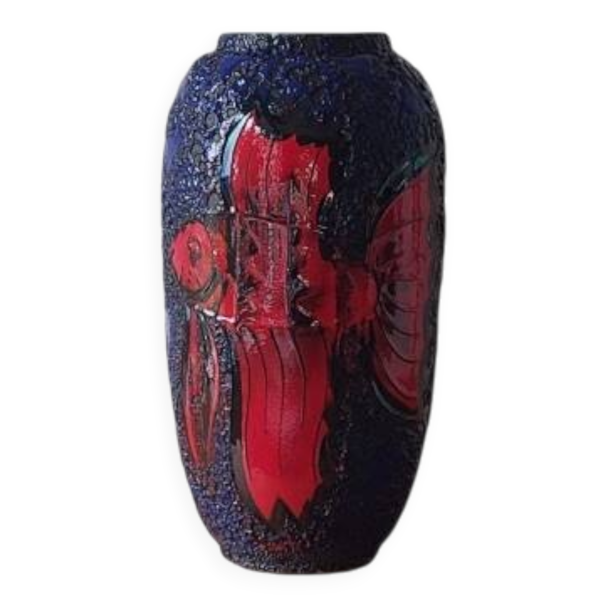 Fat Lava 'Fire Fish'Floor vase by Scheurich, 1970's