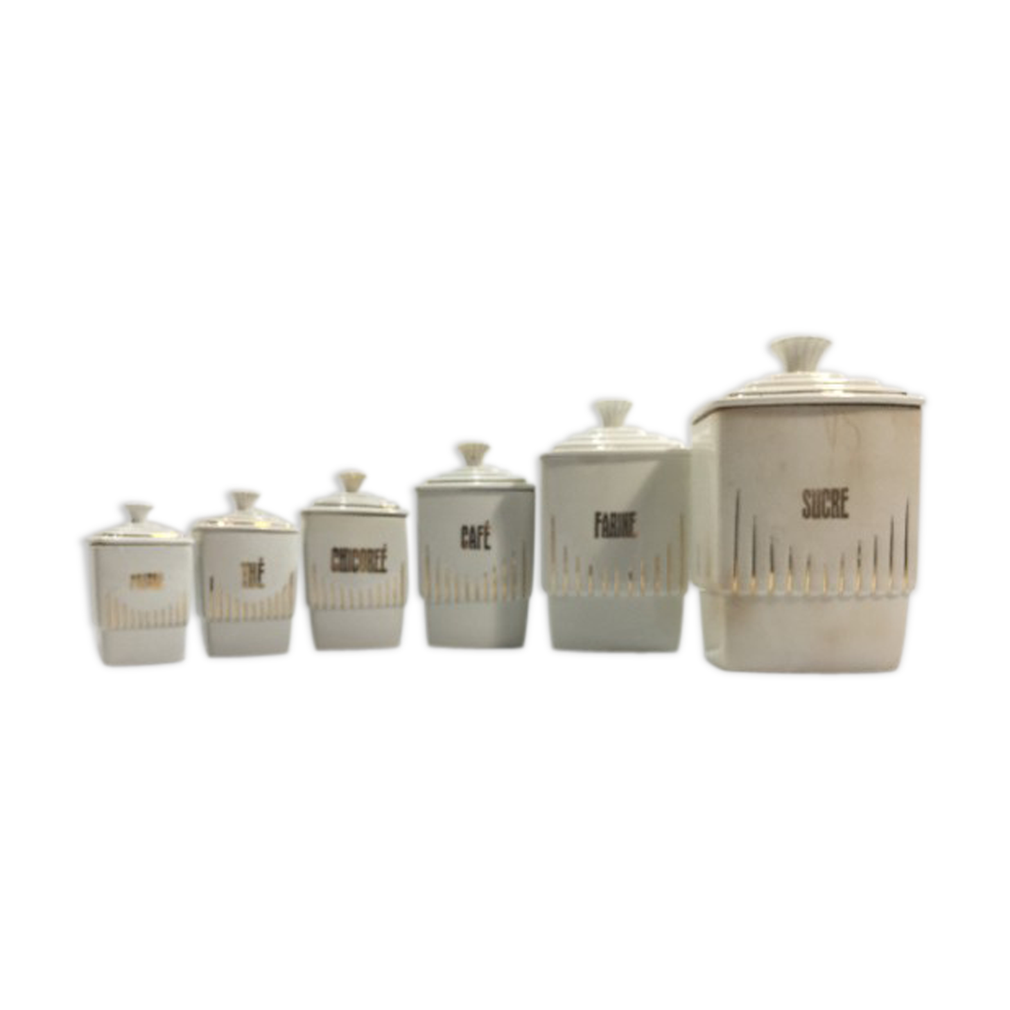 Spice pots lot of 6 pieces Czechoslovakia 50