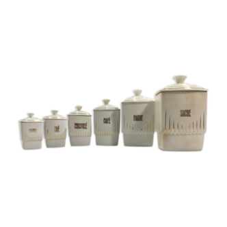 Pots à épices lot de 6 pieces 1950