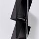 Black Leather and Chrome-Plated Metal Magazine Rack by Salmistraro, Italy