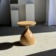 Sexy Neck - Solid wood (monoxyle) side table in natural colour H45