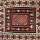 Vintage ethnic Margoum rectangular rug with patterns, 1970s.