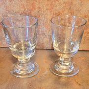 Old vintage blown bistro glasses