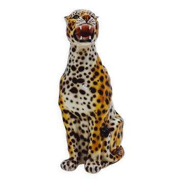 Handmade Leopard Sculpture.