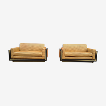 Paire de canapés italiens vintage, années 1970