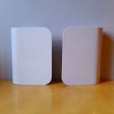 White lacquered metal wall sconces