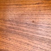 Large Danish brutalist coffee table in solid teak, 1960s.