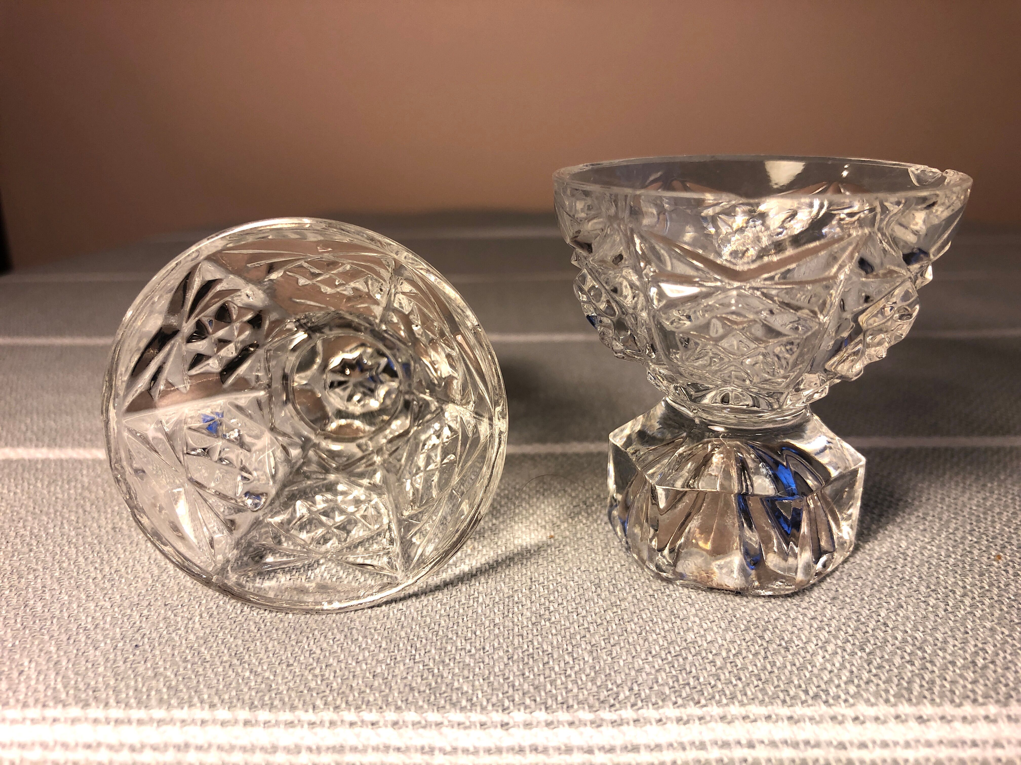 Vintage crystal shells in cut glass