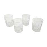 4 verres à whisky en cristal taillé, esprit de cristal de Lorraine