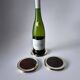 Faux tortoise shell Dior style bottle coasters, set of 3, Italy, 1970s