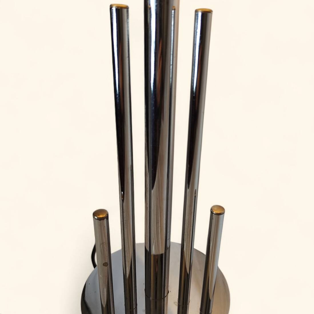 Lampe de table « Space Age » en métal chromé, Gaetano Sciolari (1927-1994)