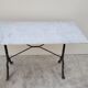 Restaurant bistro table in marble and cast iron signed godin
