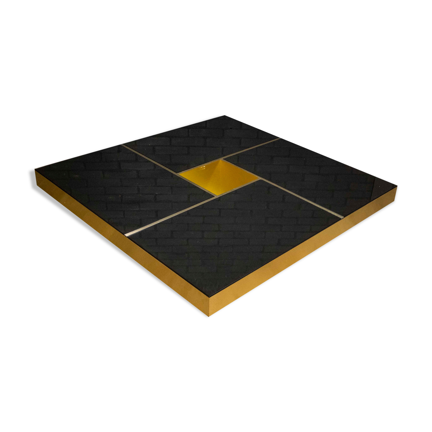 Mirror coffee table "Shilling" by Giovanni Ausenda & Guido Baldi Grossi, Italy 1970