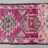 Vintage Turkish  Tribal Runner 355x90 cm veg dye wool rug tribal, handmade