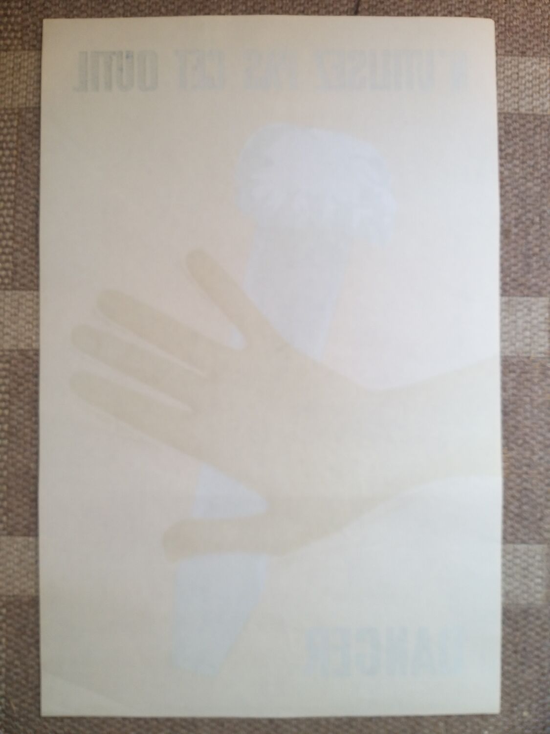 Old / original poster prevention danger - Artist Vuillamy 1963